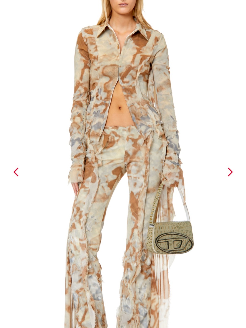 Diesel SS23 Runaway Silk Camo Top - Picture 7 of 8